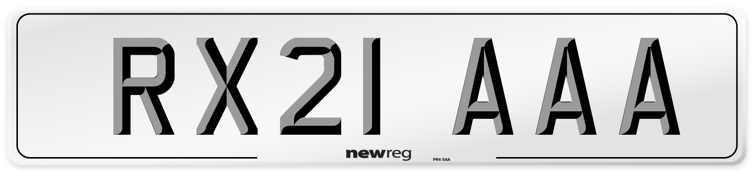 RX21 AAA Number Plate from New Reg